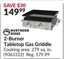 Princess Auto 2-Burner Tabletop Gas Griddle offer
