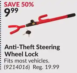 Princess Auto Anti-TheftSteering Wheel Lock offer