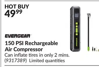 Princess Auto 150 PSI Rechargeable Air Compressor offer