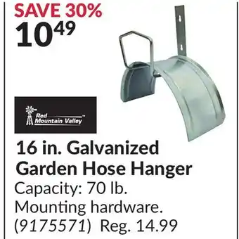 Princess Auto 16 in. Galvanized Garden Hose Hanger offer
