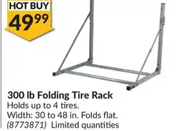Princess Auto 300 lb Folding Tire Rack offer