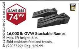 Princess Auto 16, 000 lb GVW Stackable Ramps offer