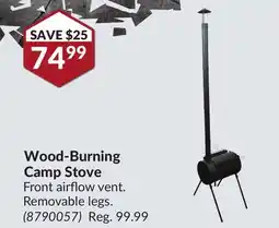 Princess Auto Wood-Burning Camp Stove offer
