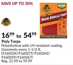 Princess Auto Poly Tarps offer