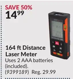 Princess Auto 164 ft Distance Laser Meter offer