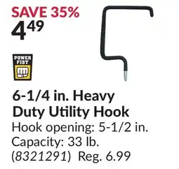 Princess Auto 6-1/4 in. Heavy Duty Utility Hook offer