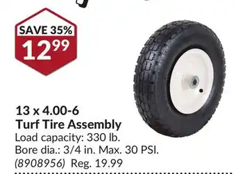 Princess Auto 13 x 4.00-6 Turf Tire Assembly offer