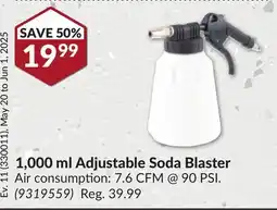 Princess Auto 1,000 ml Adjustable Soda Blaster offer