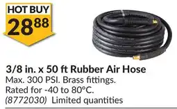 Princess Auto 3/8 in. x 50 ft Rubber Air Hose offer