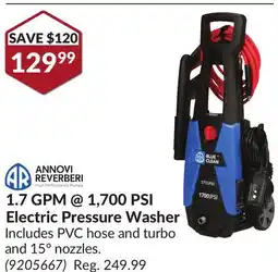 Princess Auto 1.7 GPM@1 PSI Electric Pressure Washer offer