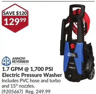 Princess Auto 1.7 GPM@1 PSI Electric Pressure Washer offer