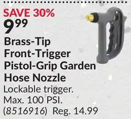 Princess Auto Brass-Tip Front-Trigger Pistol-Grip Garden Hose Nozzle offer