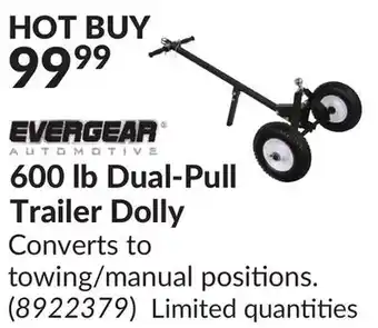 Princess Auto 600 lb Dual-Pull Trailer Dolly offer