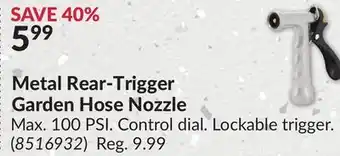 Princess Auto Metal Rear-Trigger Garden Hose offer