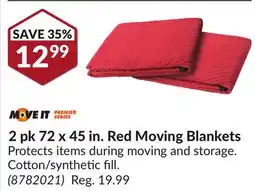 Princess Auto 2 pk 72 x 45 in. Red Moving Blankets offer