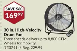 Princess Auto Orient 30 in. High-Velocity Drum Fan offer