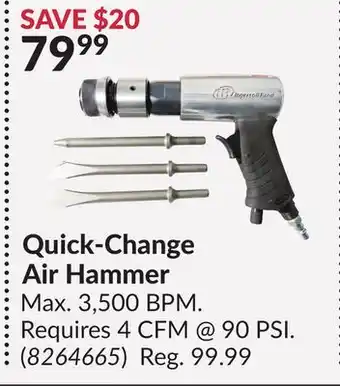 Princess Auto Quick-Change Air Hammer offer