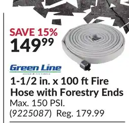 Princess Auto 1-1/2 in. x 100 ft Fire Hose with Forestry Ends offer