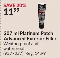 Princess Auto Platinum Patch Advanced Exterior Filler offer