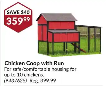Princess Auto Chicken Coop with Run offer