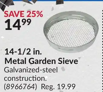 Princess Auto 14-1/2 in. Metal Garden Sieve offer