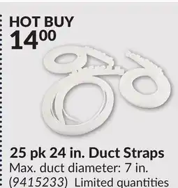 Princess Auto 25 pk 24 in. Duct Straps offer