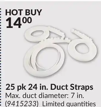 Princess Auto 25 pk 24 in. Duct Straps offer