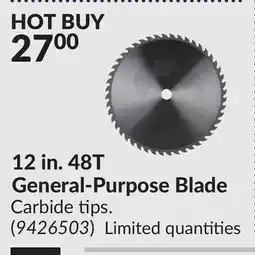 Princess Auto 12 in. 48T General-Purpose Blade offer