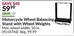 Princess Auto Motorcycle Wheel Balancing Stand offer