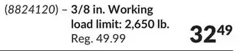 Princess Auto 3/8 in. Working load limit: 2,650 lb offer