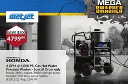 Princess Auto 4 GPM @ 4,000 PSI Gas Hot Water Pressure Washer - Special Order only offer