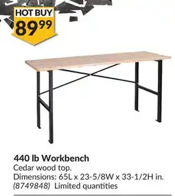 Princess Auto 440 lb Workbench offer
