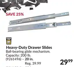 Princess Auto Heavy-Duty Drawer Slides offer