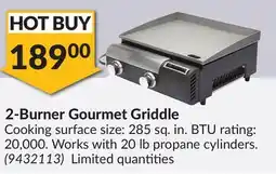 Princess Auto 2-Burner Gourmet Griddle Cooking offer