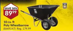 Princess Auto 10 cu. ft Poly Wheelbarrow offer