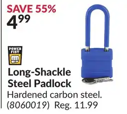 Princess Auto Long-Shackle Steel Padlock offer