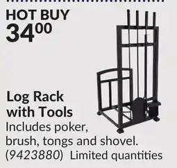 Princess Auto Log Rack with Tools offer