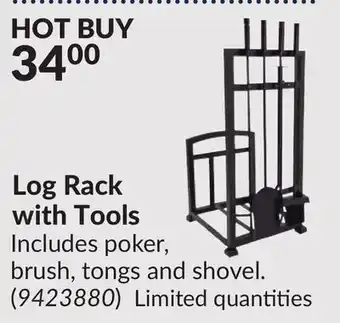 Princess Auto Log Rack with Tools offer