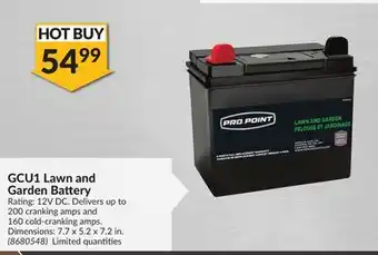 Princess Auto GCU1 Lawn and Garden Battery offer