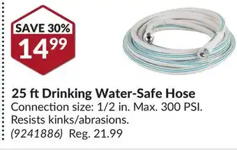 Princess Auto 25 ft Drinking Water-Safe Hose offer