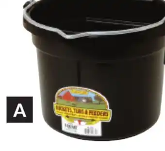 Princess Auto 8 qt. Flat-Back Plastic Buckets Black offer