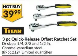 Princess Auto 3 pc Quick-Release Offset Ratchet Set offer