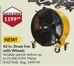 Princess Auto CAT 42 in. Drum Fan with Wheels offer