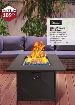 Princess Auto 28 in. Propane Fire Table offer