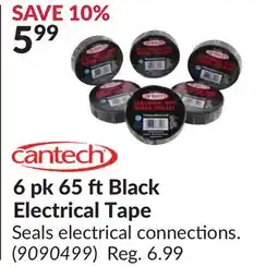 Princess Auto 6 pk 65 ft Black Electrical Tape offer