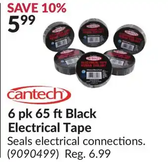 Princess Auto 6 pk 65 ft Black Electrical Tape offer