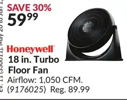 Princess Auto Honeywell 18 in. Turbo Floor Fan offer