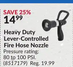 Princess Auto Heavy Duty Lever-Controlled Fire Hose offer