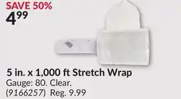 Princess Auto 5 in. x 1, 000 ft Stretch Wrap offer