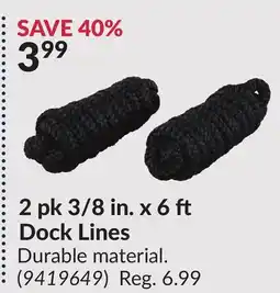 Princess Auto 2 pk 3/8 in. x 6 Dock Lines offer